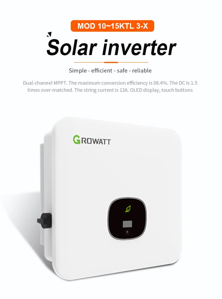 Solar Inverter Growatt 10kw 12kw Grid Tie 3 Phase Inverter Mod 12ktl3-X on Grid Solar Inverter with CE Certificate