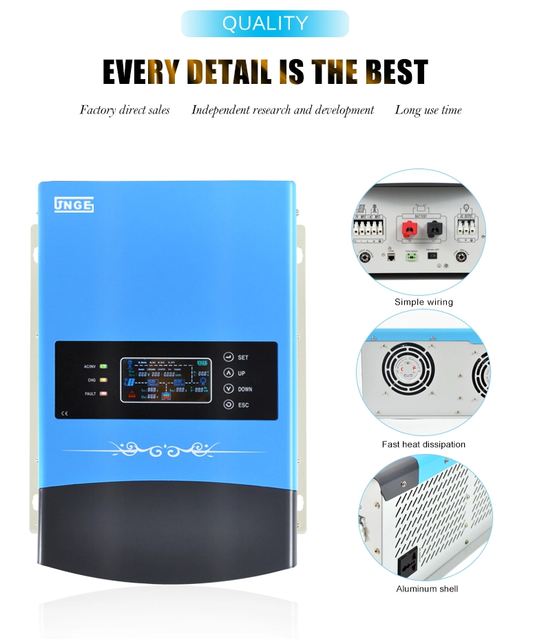 1.5KW 2KW Off Grid Hybrid Solar Inverter 24V Low Frequency Solar Inverter