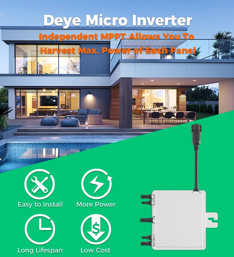 Deye Wechselrichter 800W PV Solar on Grid Tie Mico Inverter MPPT for Solar