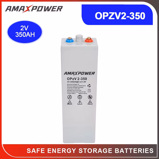 管状ゲルバルブによって制御される 2V 1500ah 鉛酸太陽電池を備えた Opzv ディープサイクルバッテリー